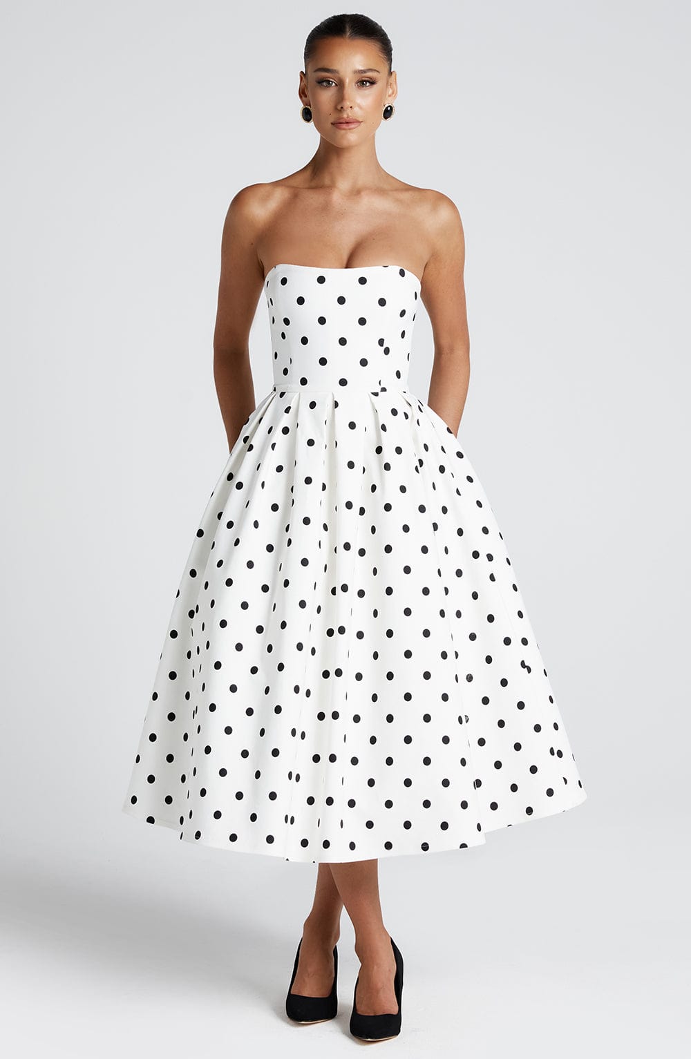 LAILA-MARIE | Curve Torch Midikleid