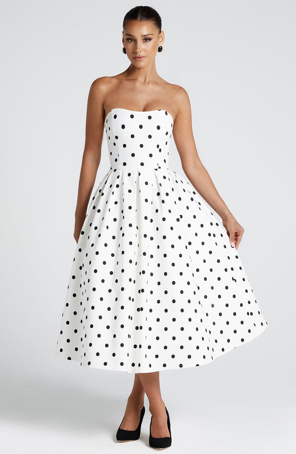 LAILA-MARIE | Curve Torch Midikleid