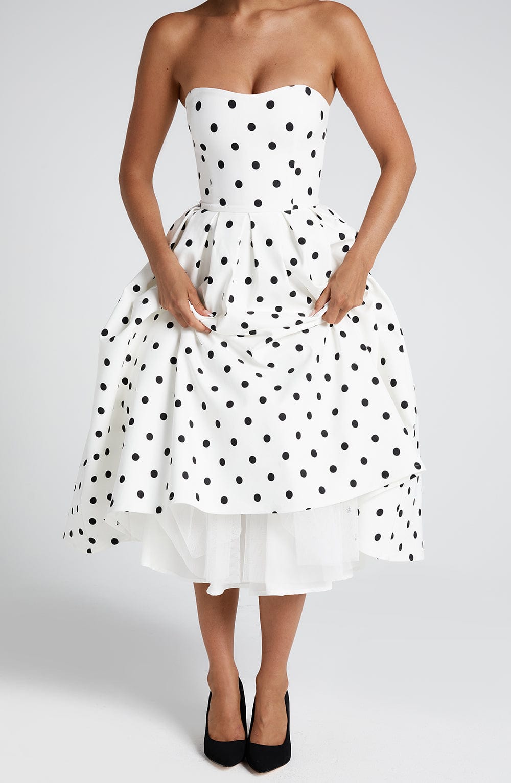 LAILA-MARIE | Curve Torch Midikleid