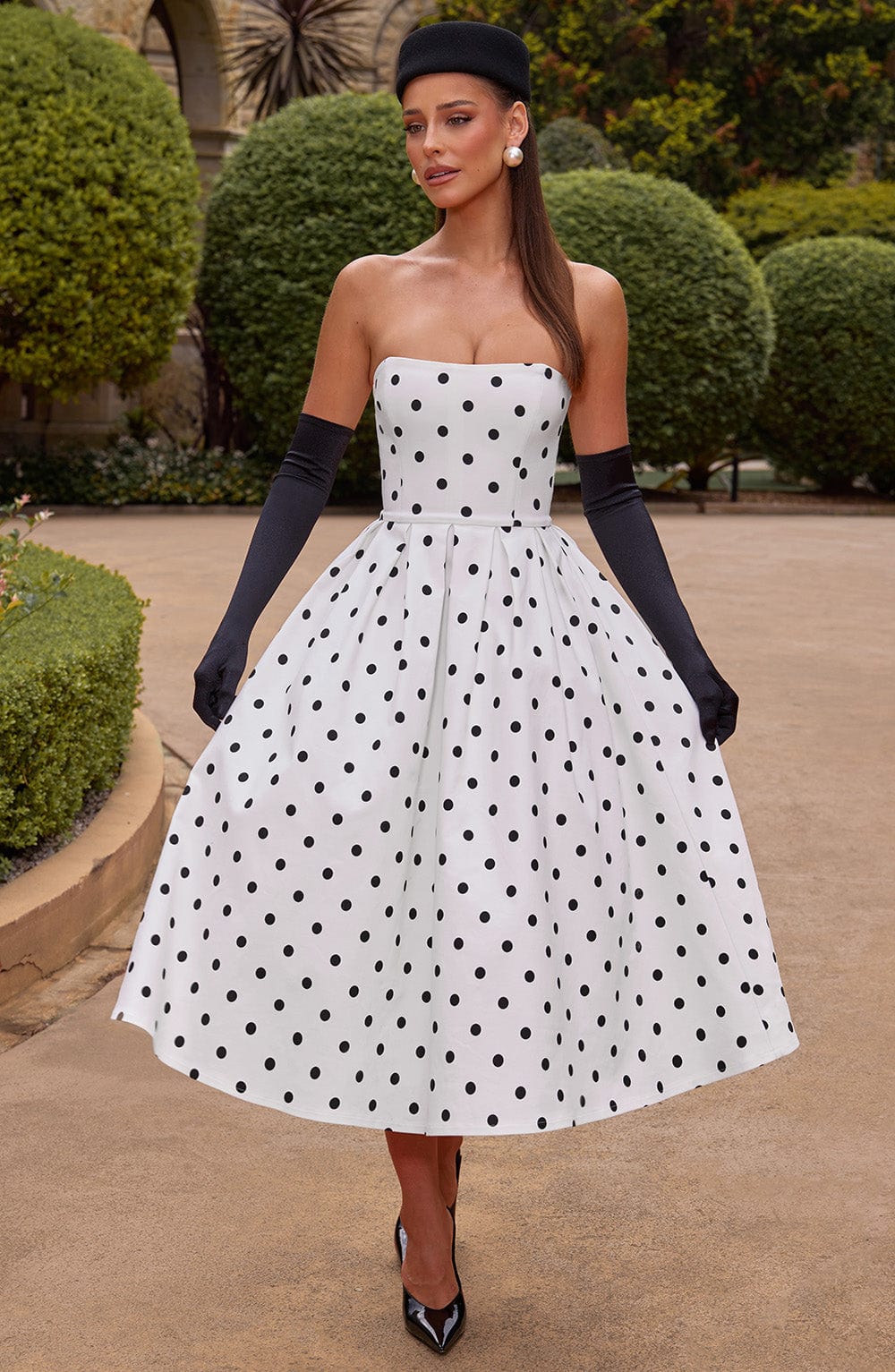 LAILA-MARIE | Curve Torch Midikleid