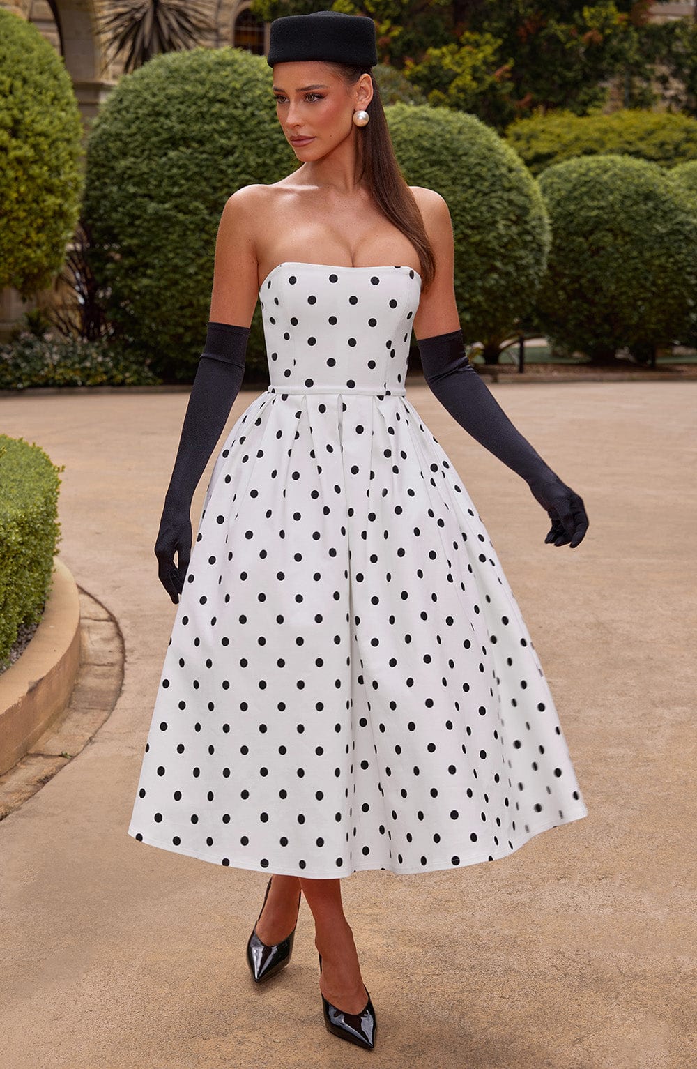 LAILA-MARIE | Curve Torch Midikleid