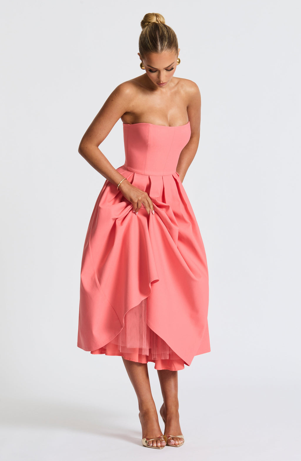 LAILA-MARIE | Curve Torch Midikleid