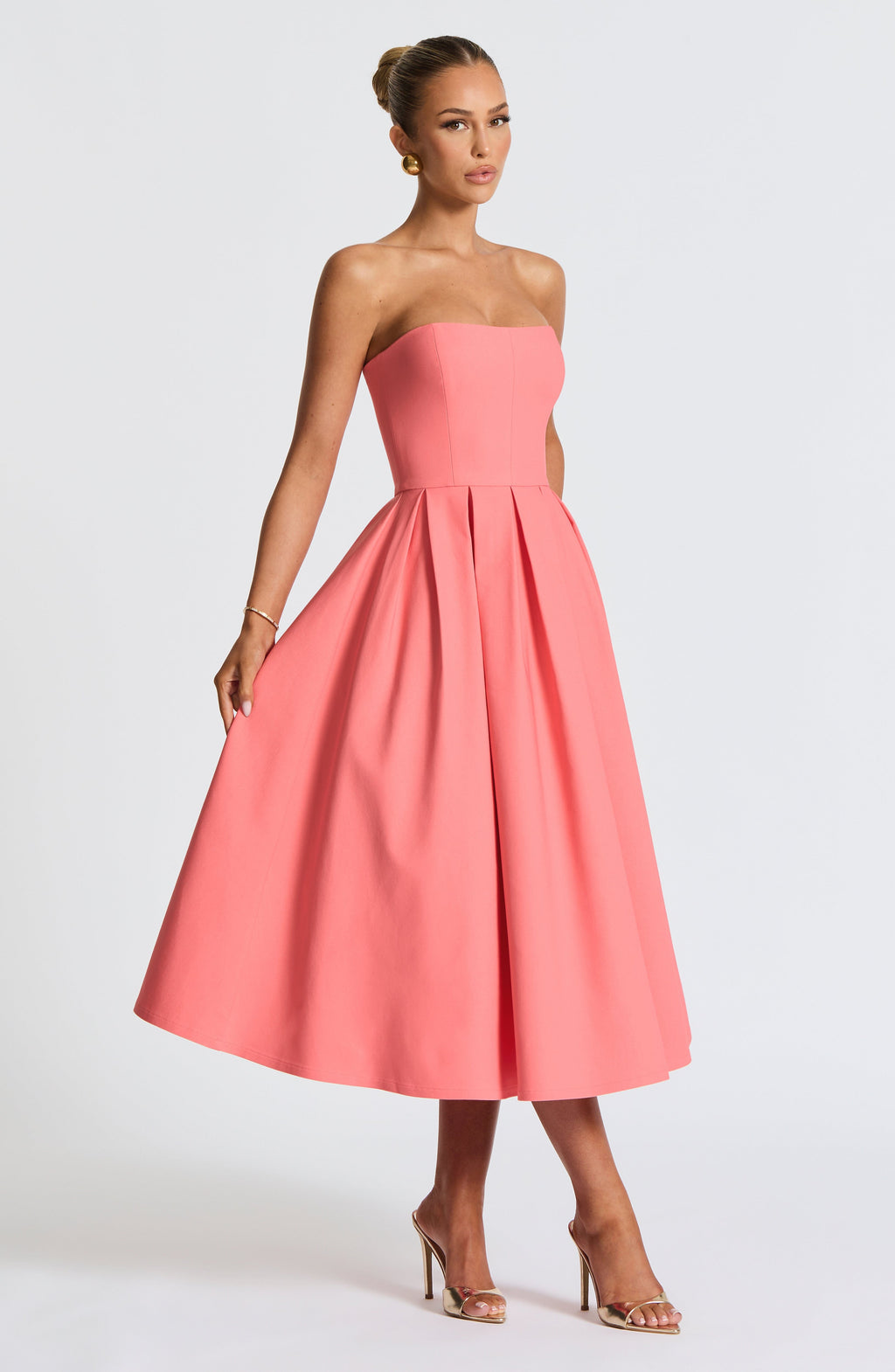 LAILA-MARIE | Curve Torch Midikleid