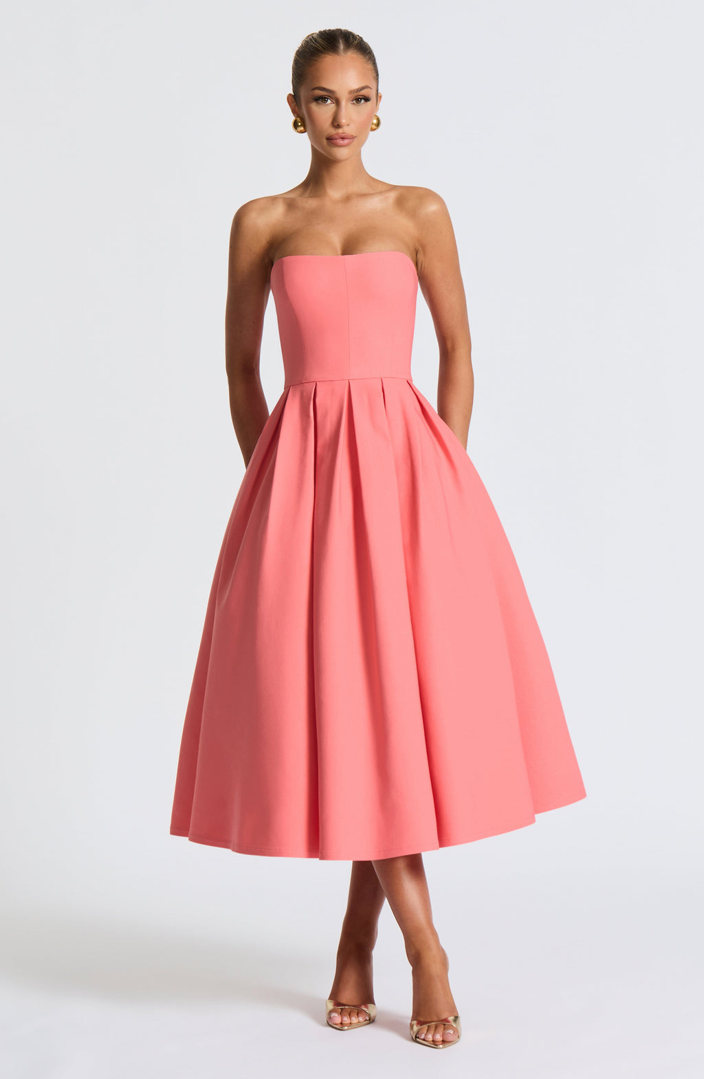 LAILA-MARIE | Curve Torch Midikleid