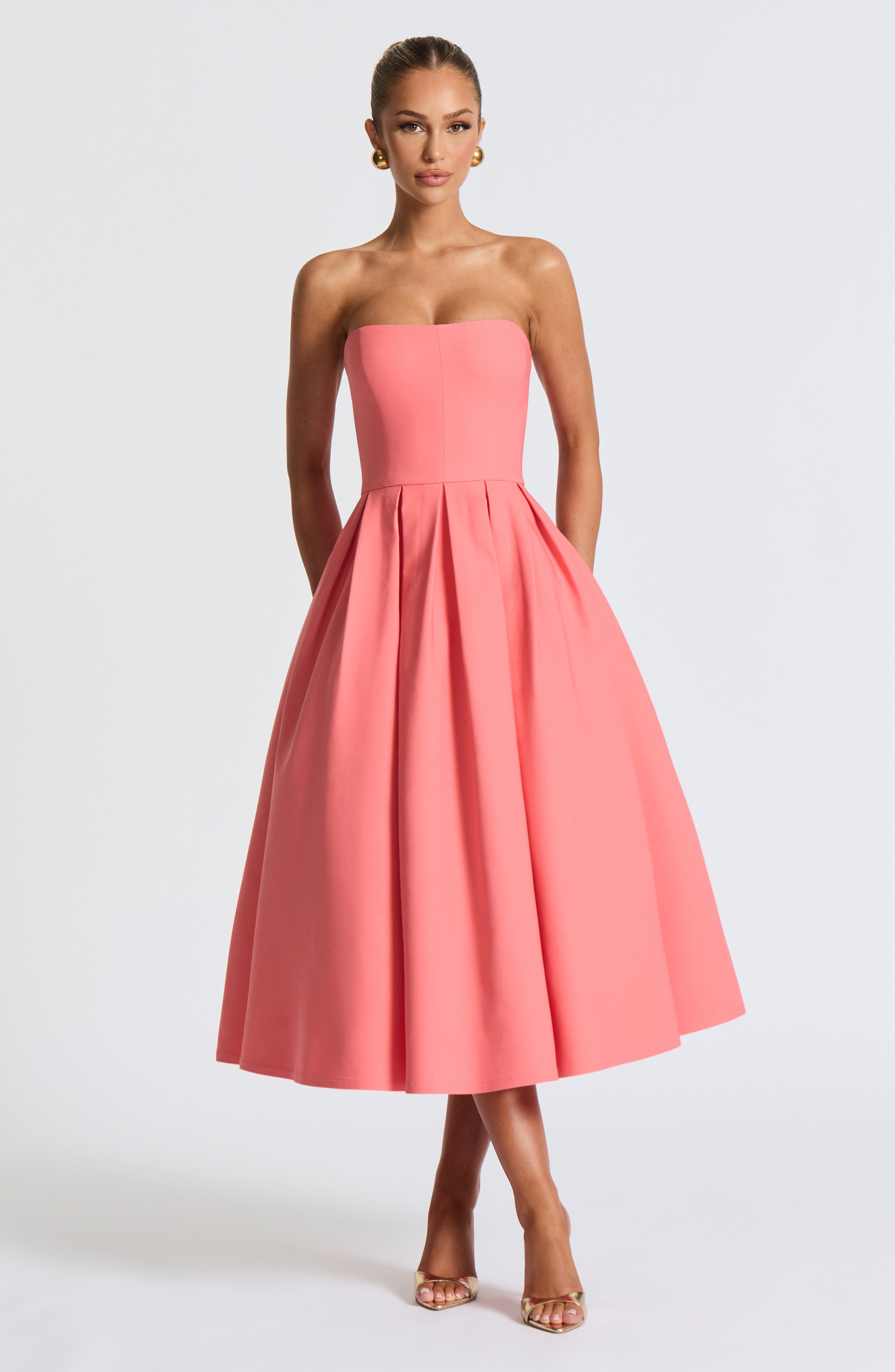 LAILA-MARIE | Curve Torch Midikleid