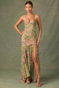 FIONA | Elegantes Corset Maxi Kleid mit Schlitz