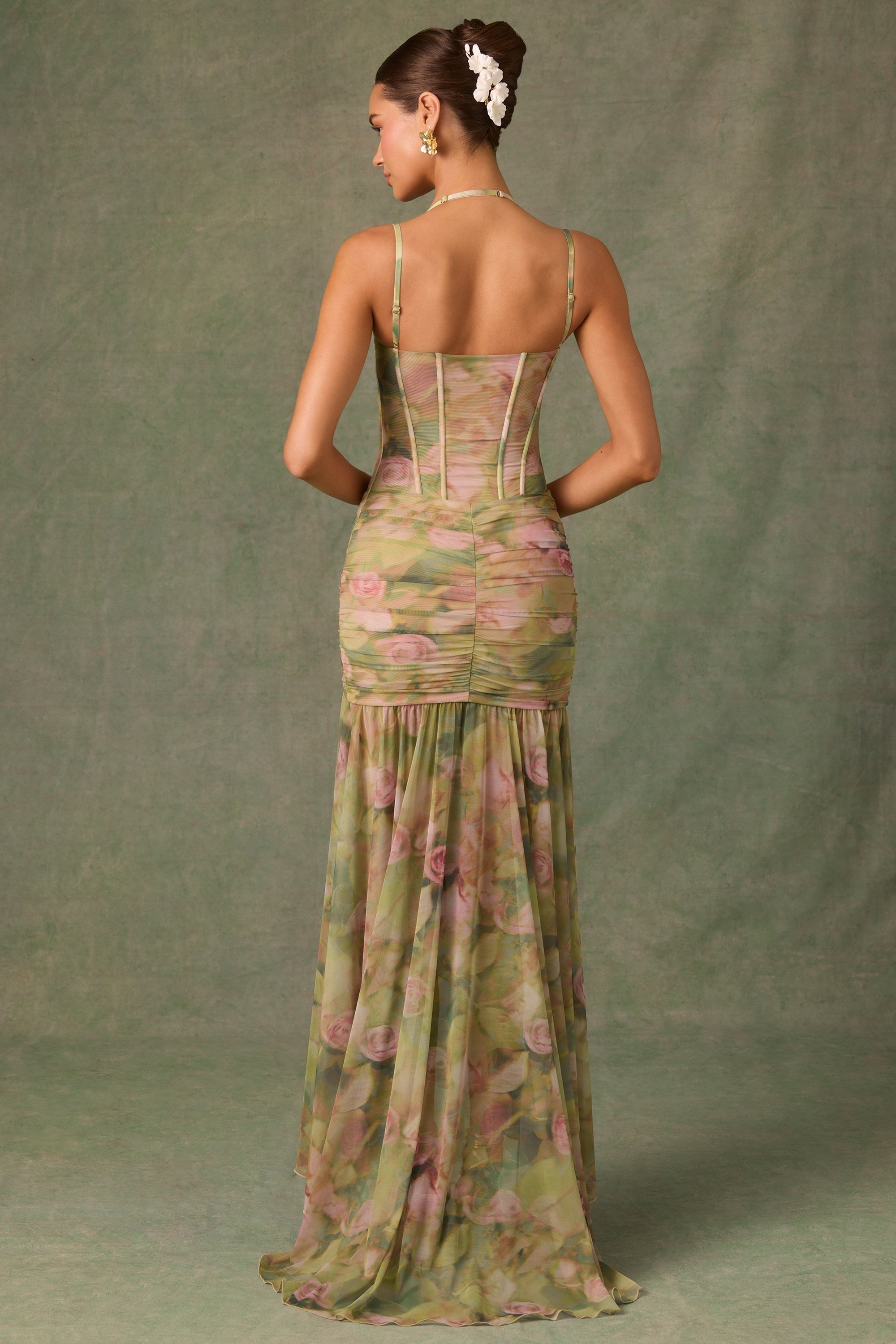 FIONA | Elegantes Corset Maxi Kleid mit Schlitz