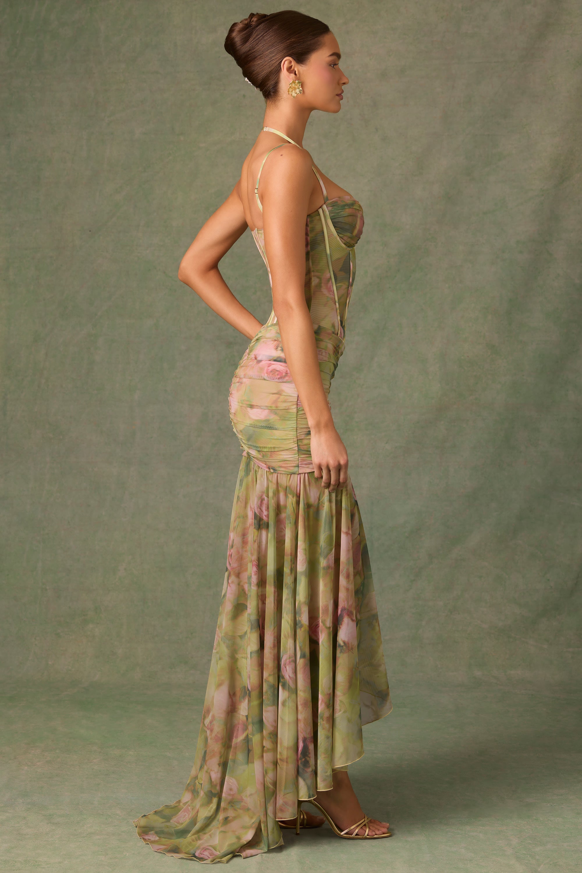 FIONA | Elegantes Corset Maxi Kleid mit Schlitz
