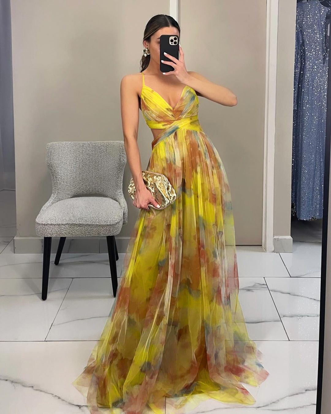 GISELLE | Chiffon Maxi Kleid
