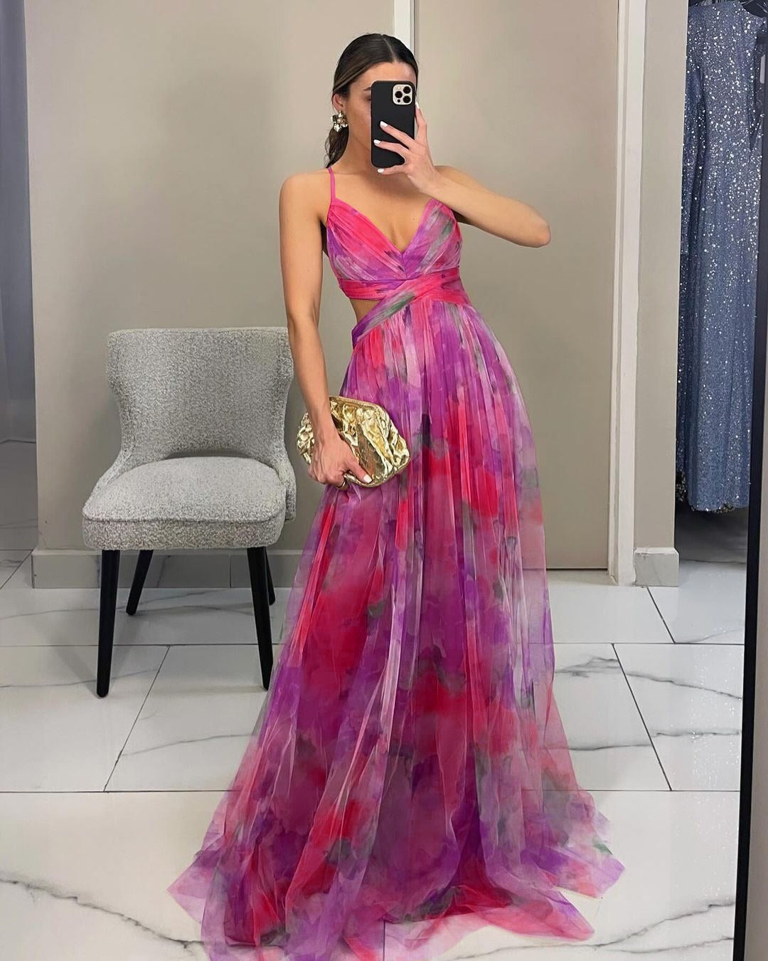 GISELLE | Chiffon Maxi Kleid