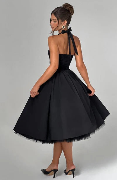 TESSA | Vintage-inspiriertes Halter Midi Kleid