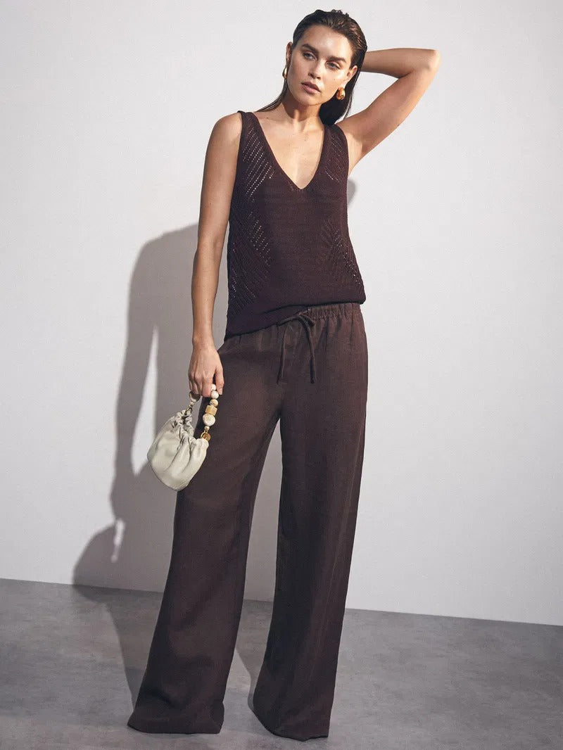 GLYJEL | Relaxed Fit Wide-Leg Pants