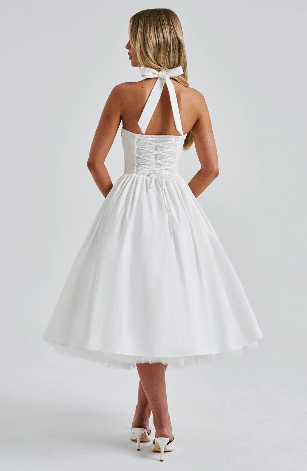 TESSA | Vintage-inspiriertes Halter Midi Kleid