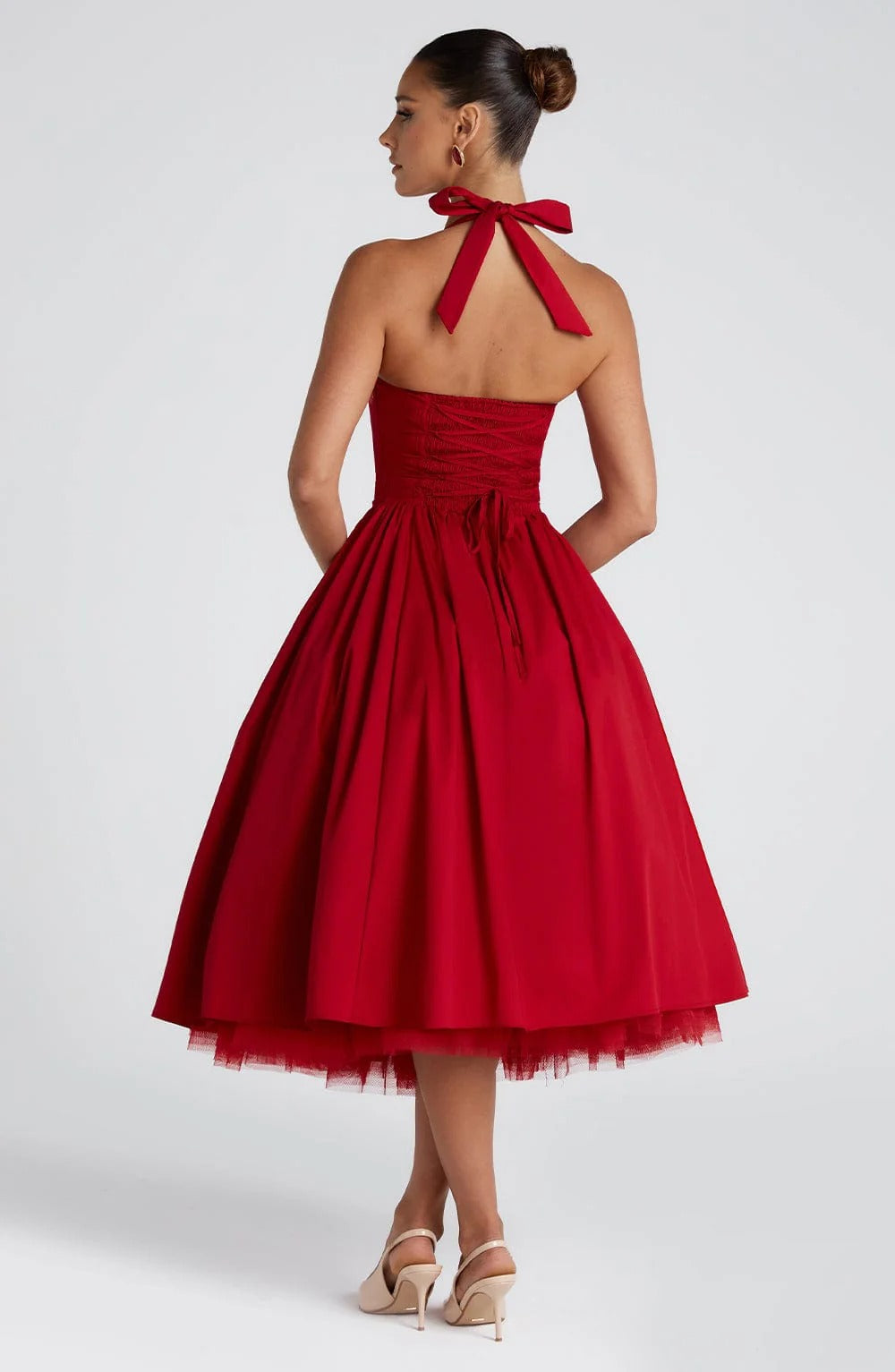 TESSA | Vintage-inspiriertes Halter Midi Kleid