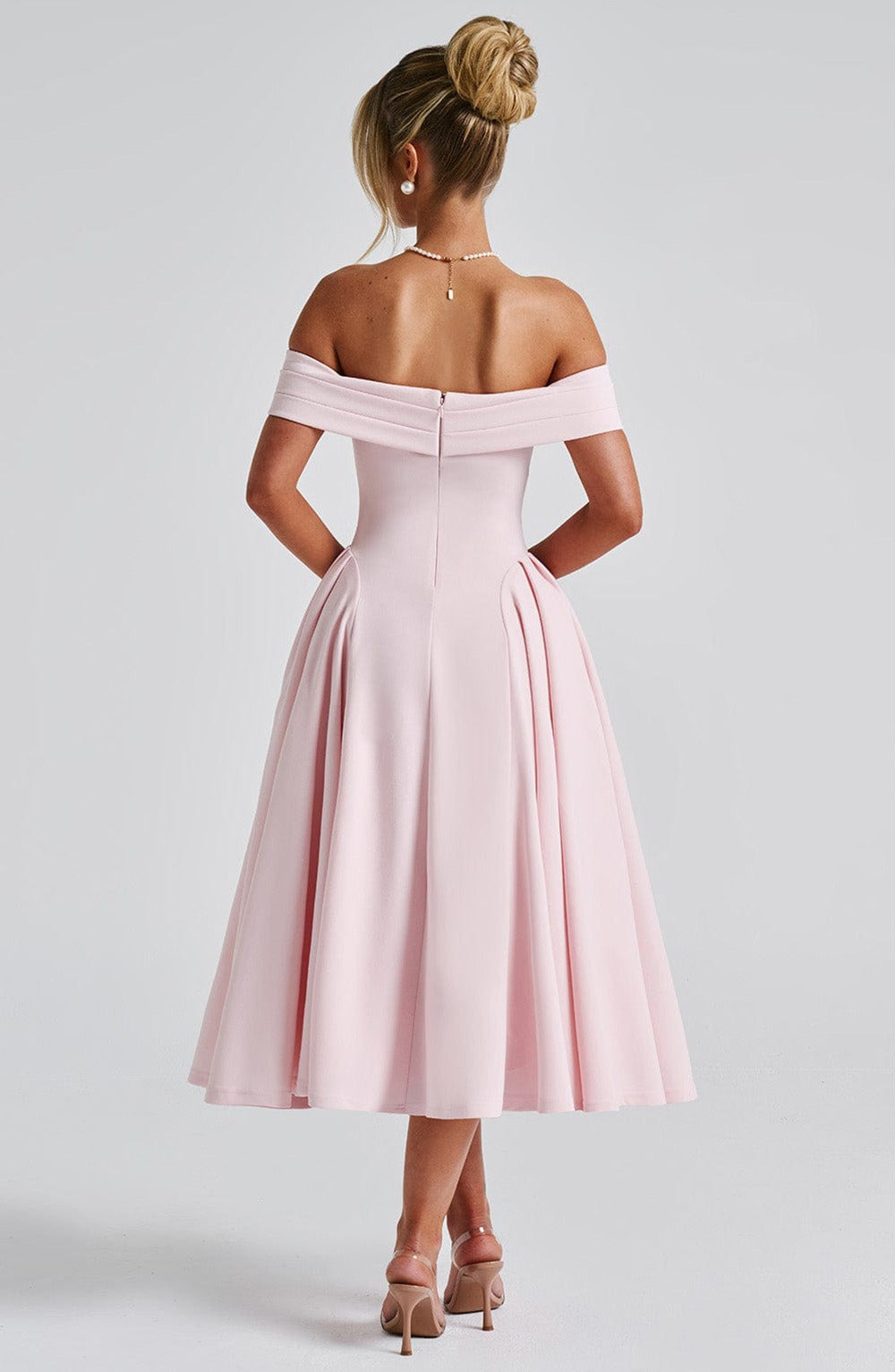 ELENA | Stilvolles Off-Shoulder Midi Kleid