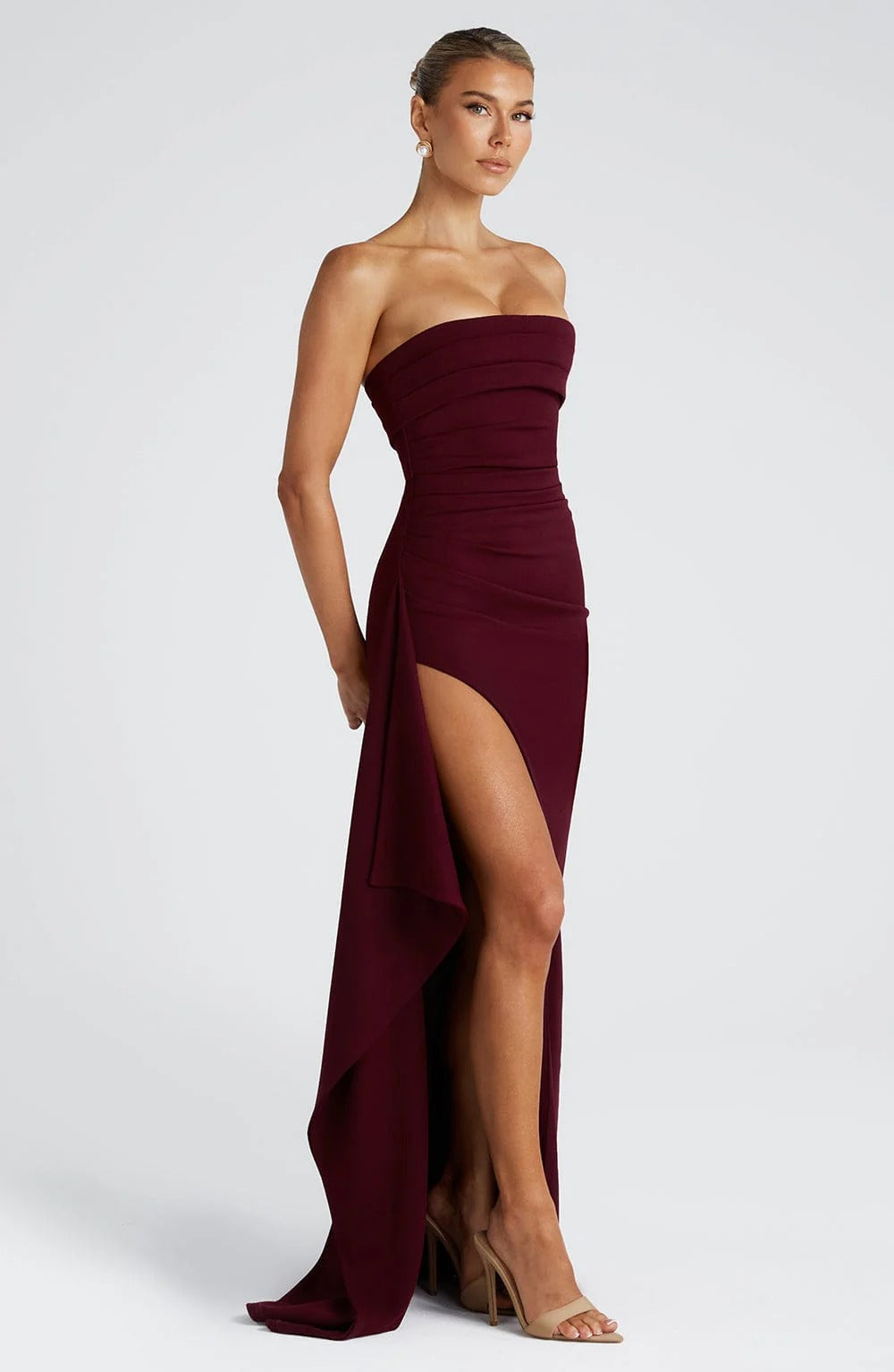 RUTH | Figurbetontes Bandeau Maxi Kleid