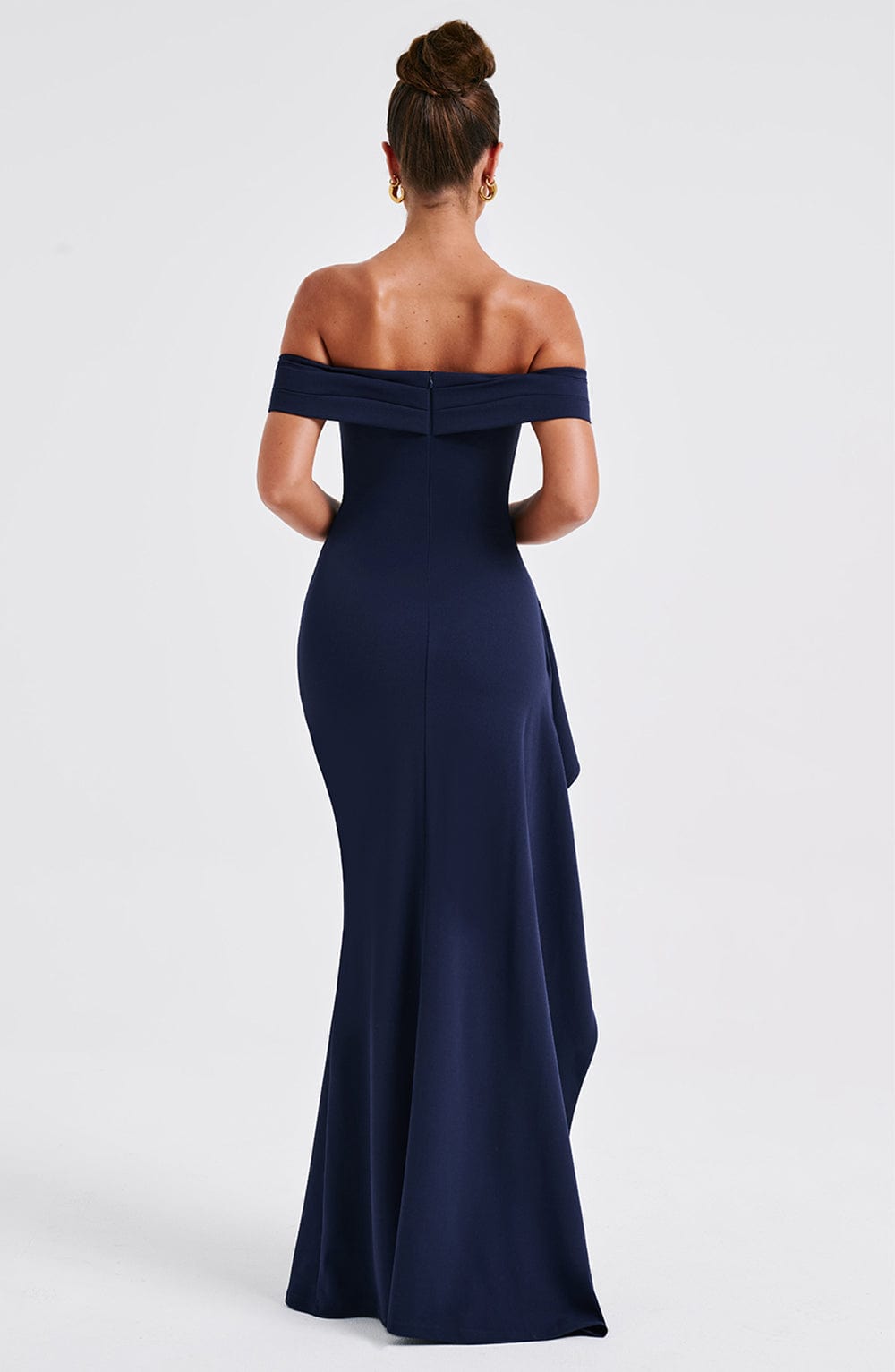 KIM | Off-Shoulder Satin Maxi Kleid