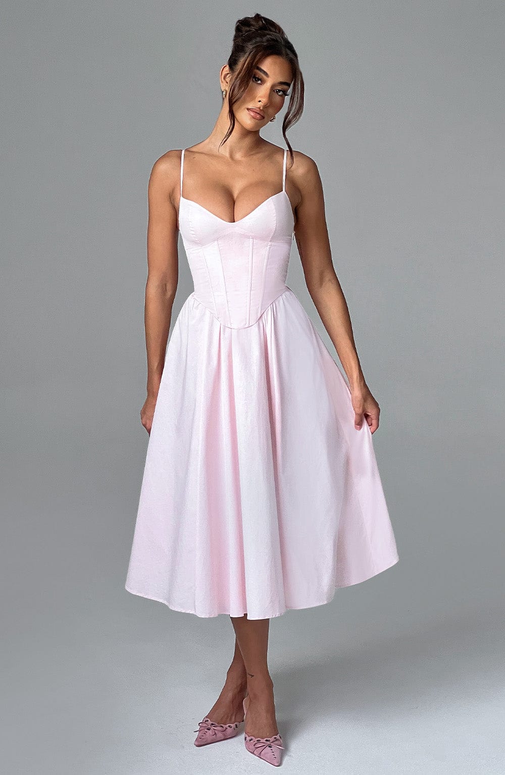 MAILEEN | Elegantes Midi Kleid im Corset Stil