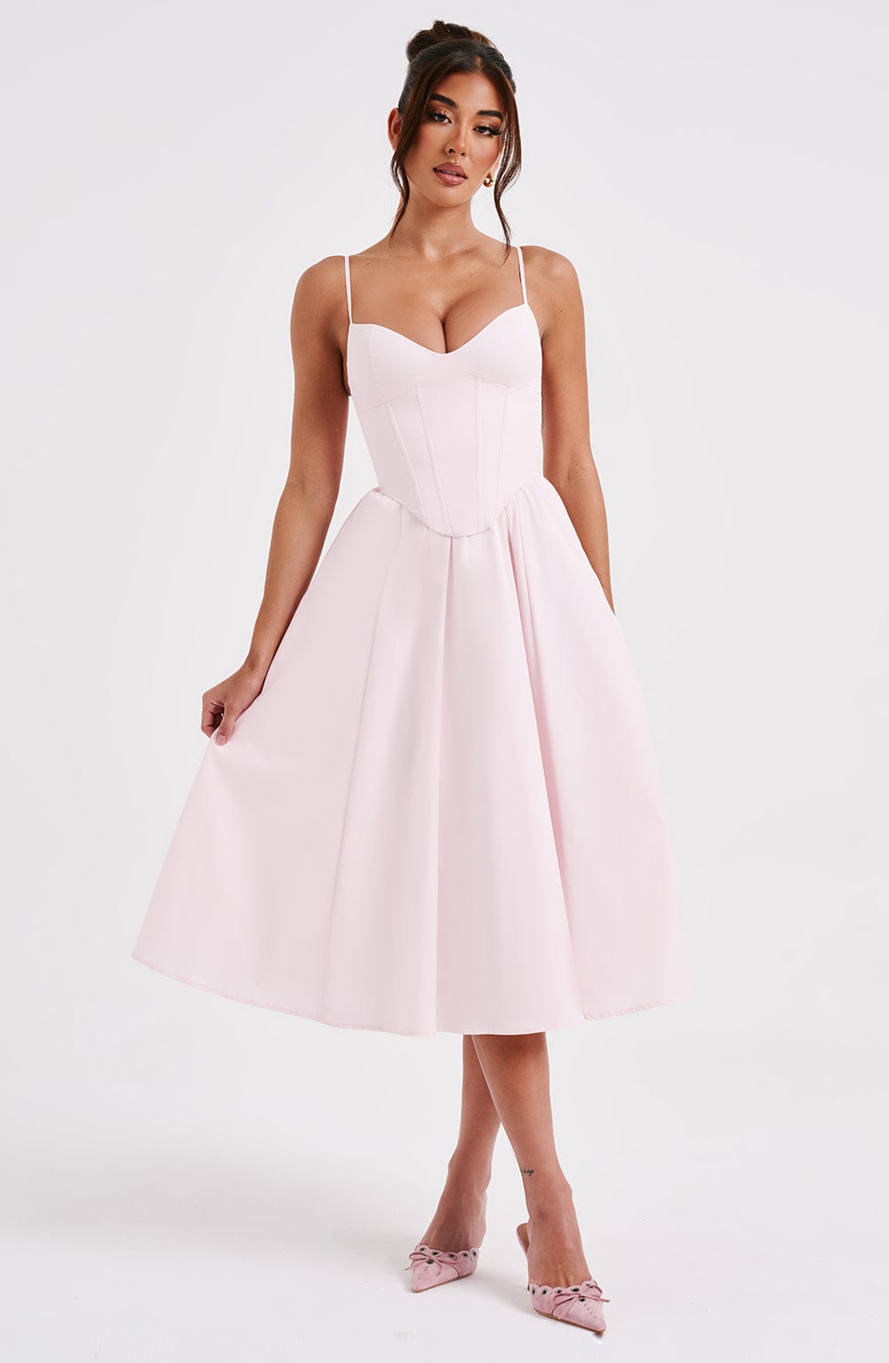 MAILEEN | Elegantes Midi Kleid im Corset Stil