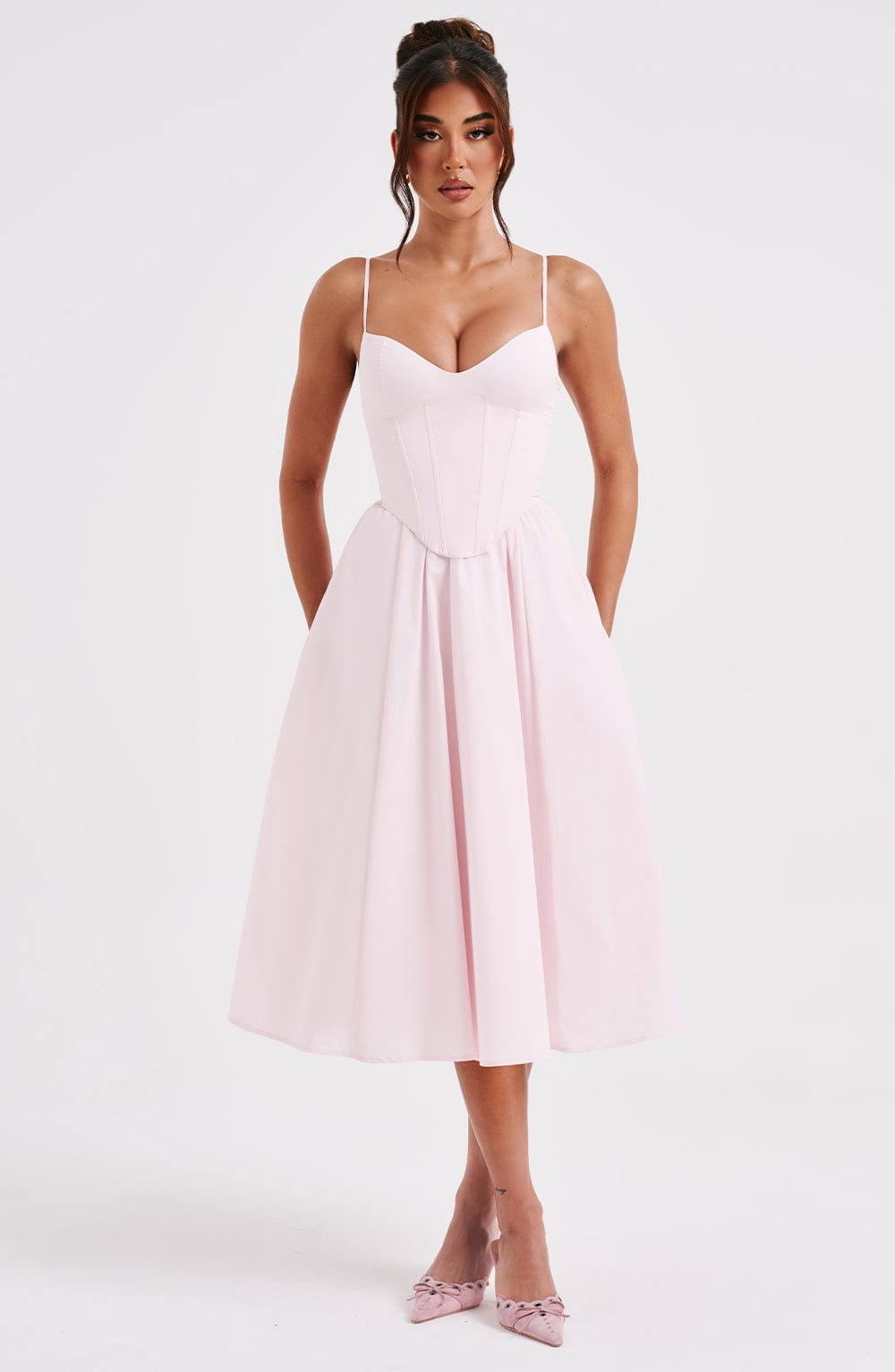 MAILEEN | Elegantes Midi Kleid im Corset Stil