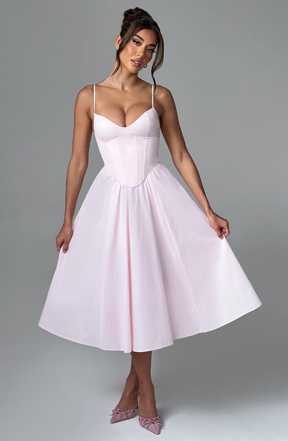 MAILEEN | Elegantes Midi Kleid im Corset Stil