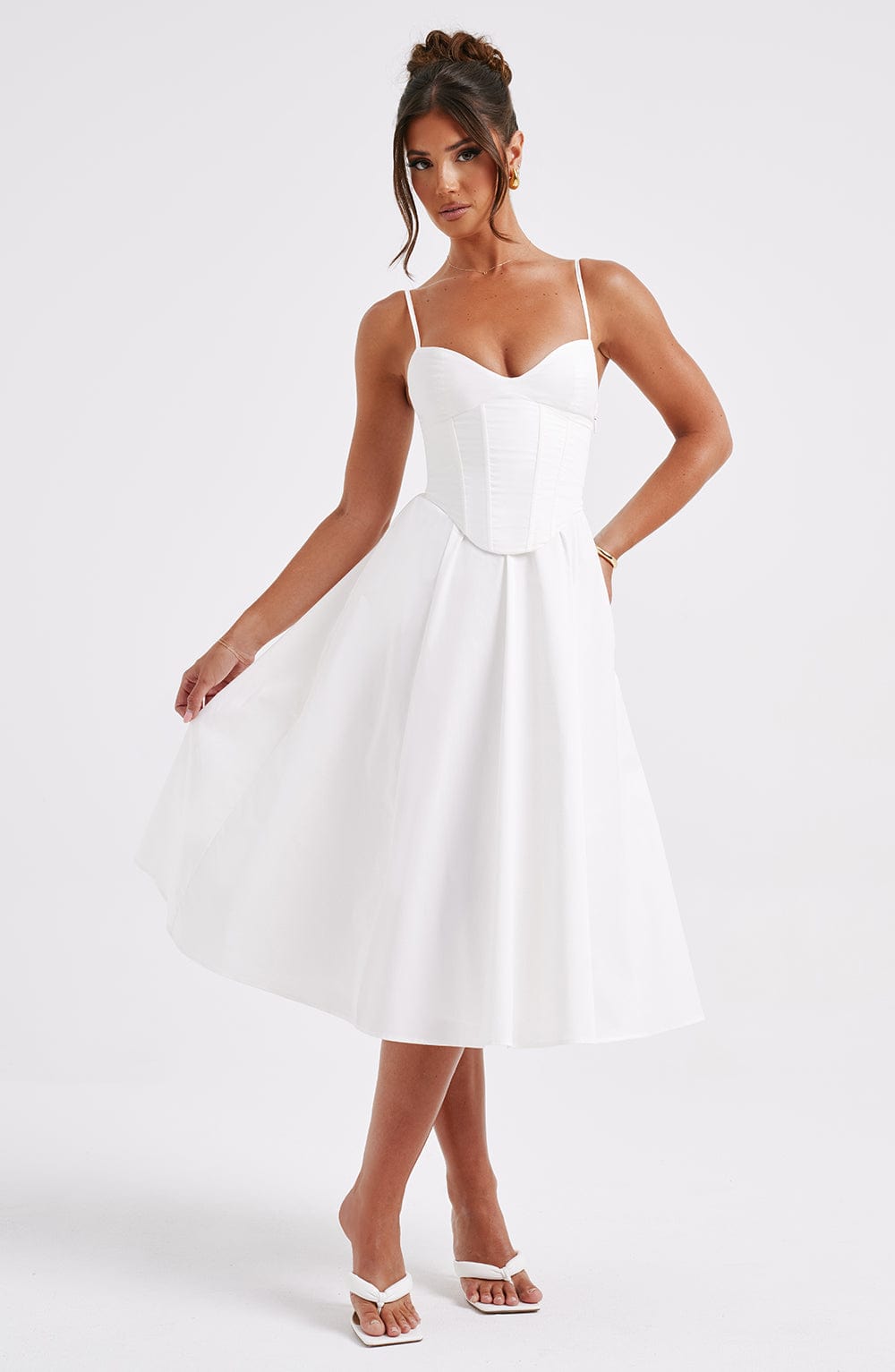 MAILEEN | Elegantes Midi Kleid im Corset Stil