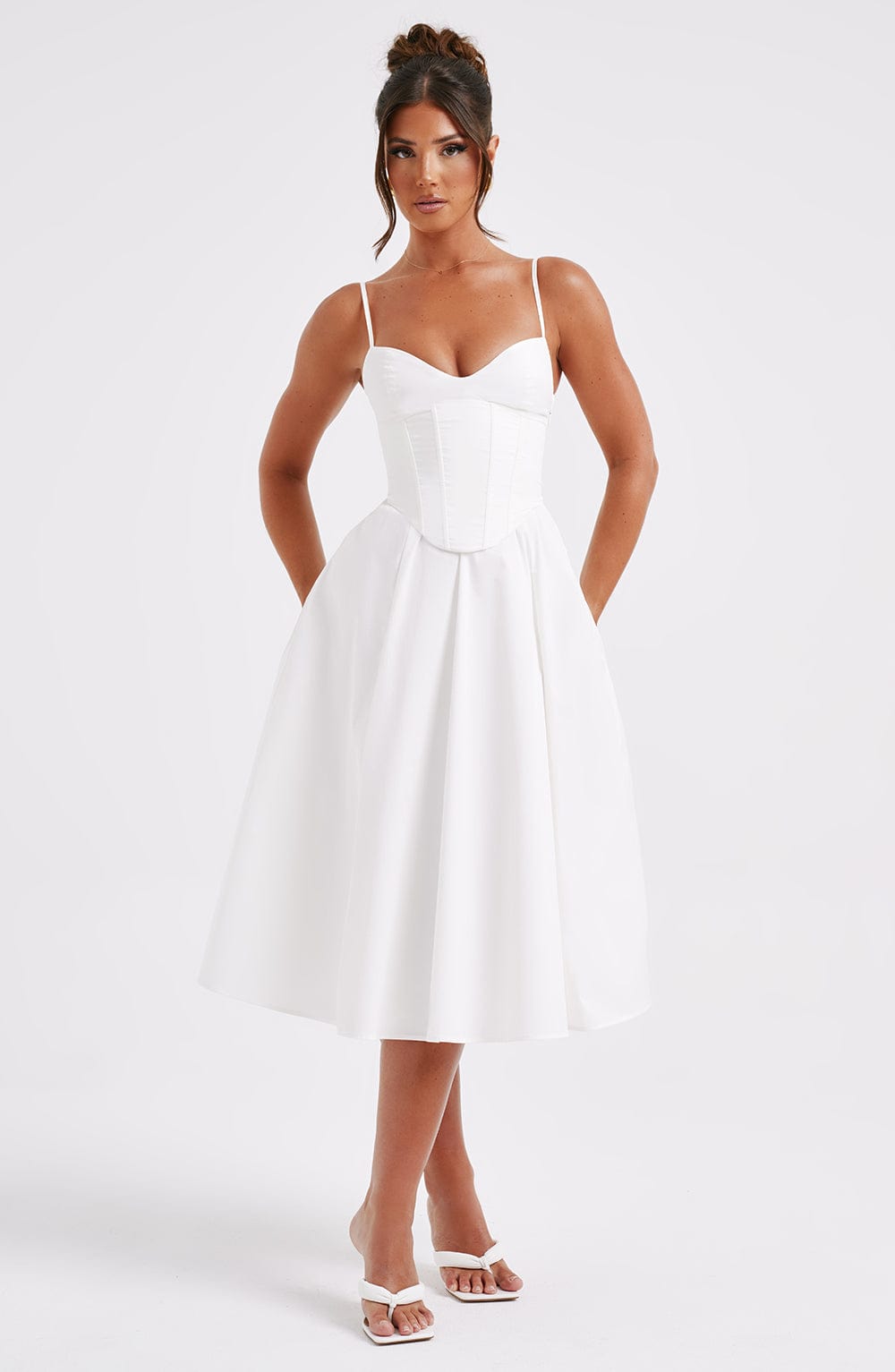 MAILEEN | Elegantes Midi Kleid im Corset Stil