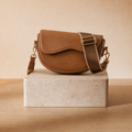 Bolso Saddle Piel Ondulada con Bandolera
