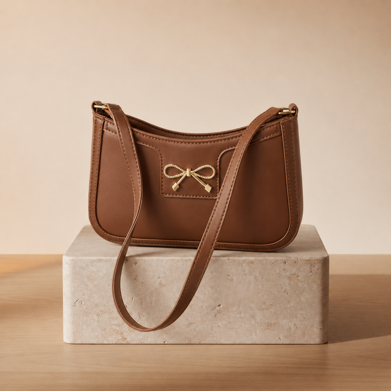 Bolso Hobo Mini Lazo Dorado