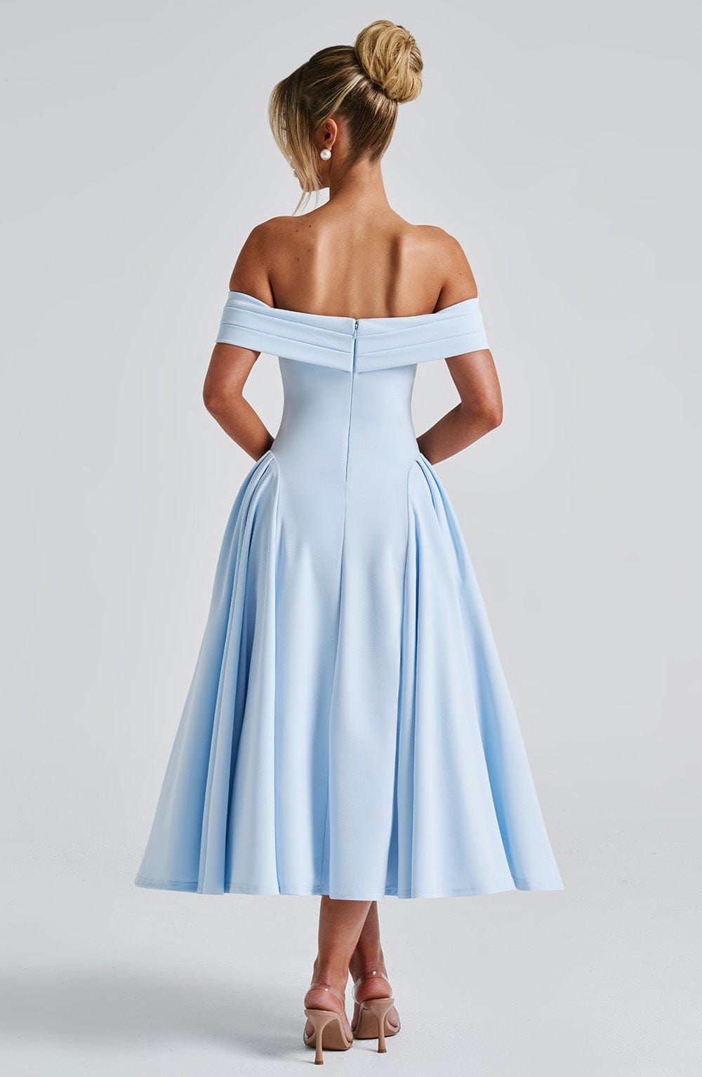 ELENA | Stilvolles Off-Shoulder Midi Kleid