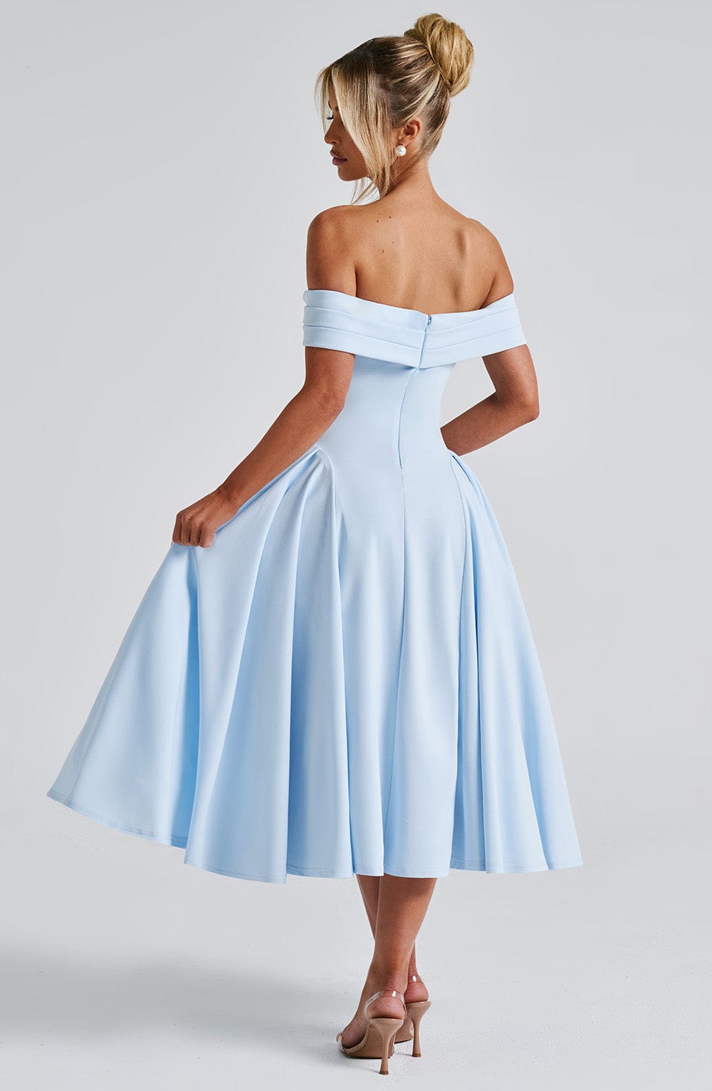 ELENA | Stilvolles Off-Shoulder Midi Kleid