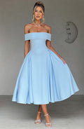 ELENA | Stilvolles Off-Shoulder Midi Kleid