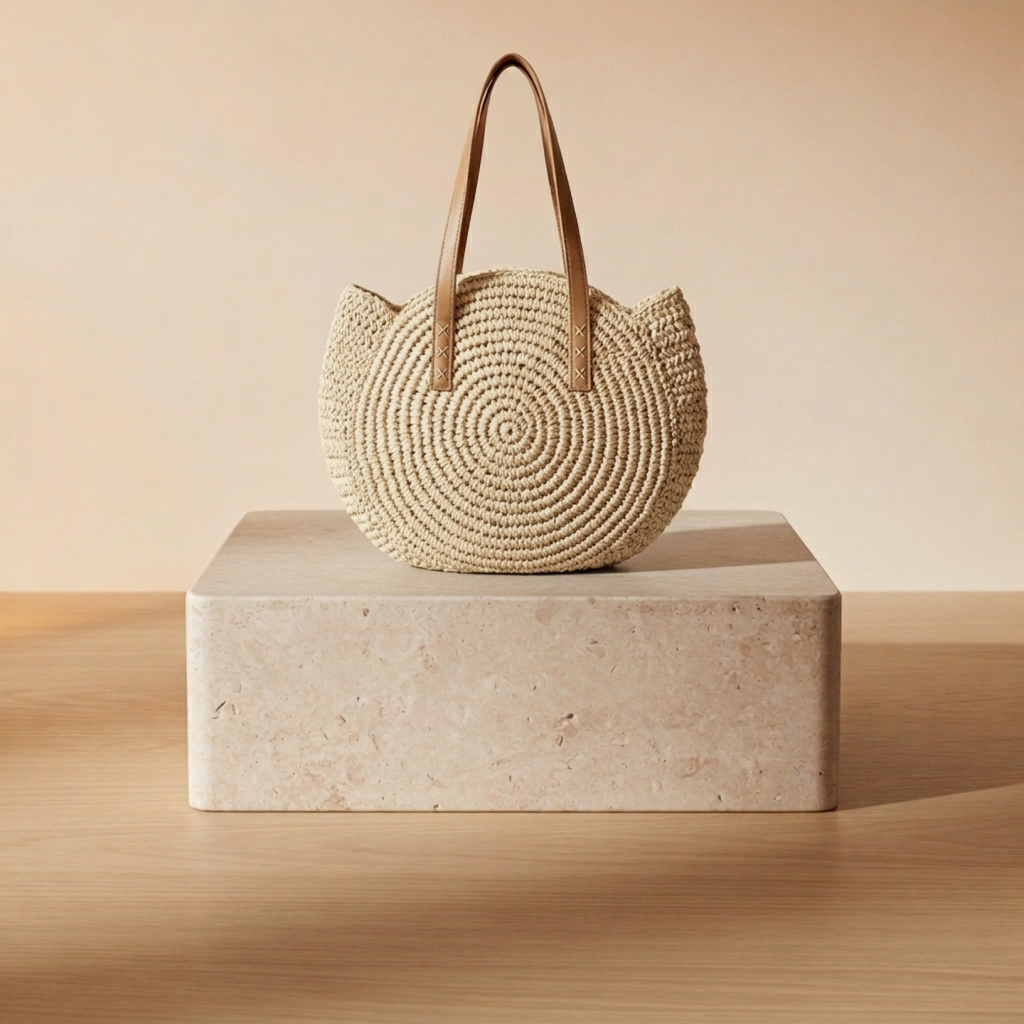 Bolso Capazo Circular de Paja Lucía Rivas