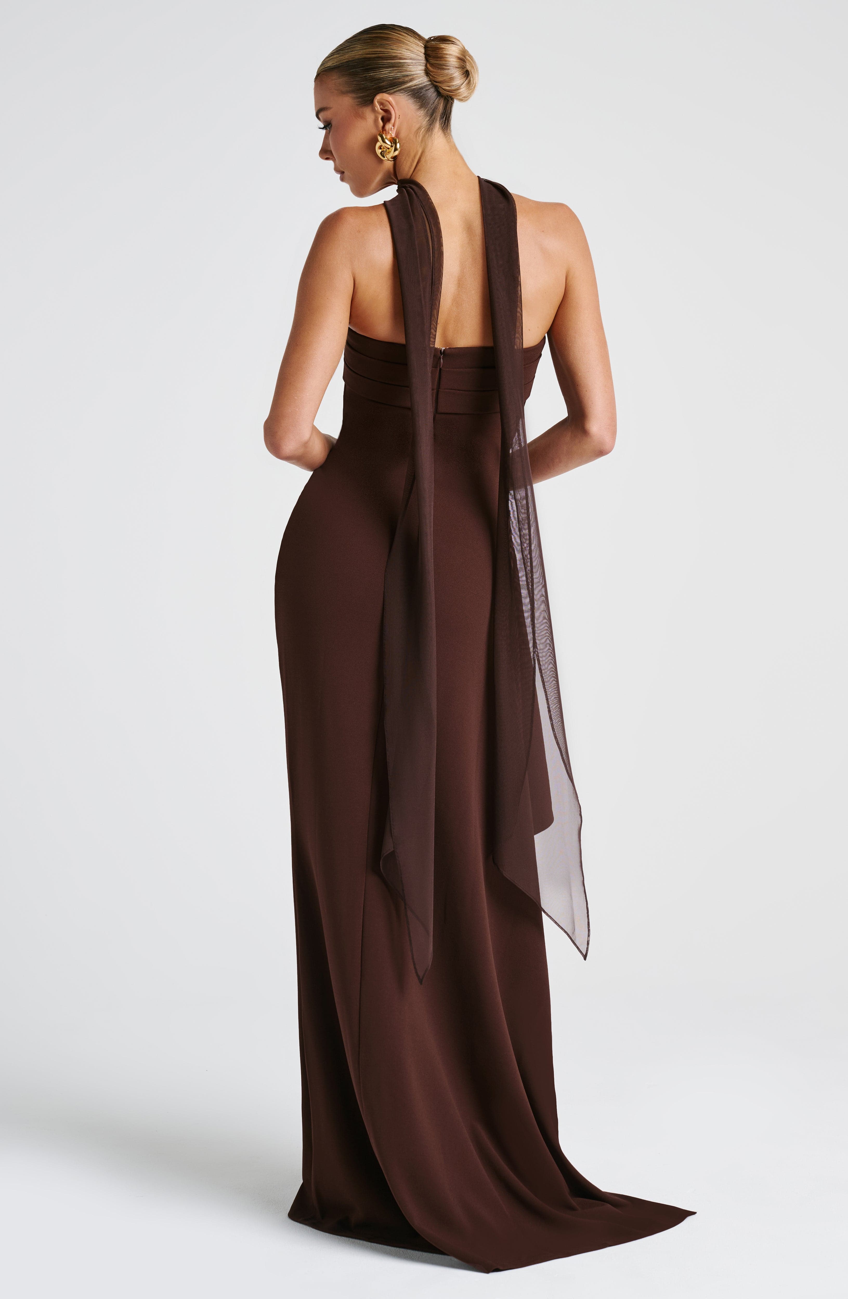 RUTH | Figurbetontes Bandeau Maxi Kleid