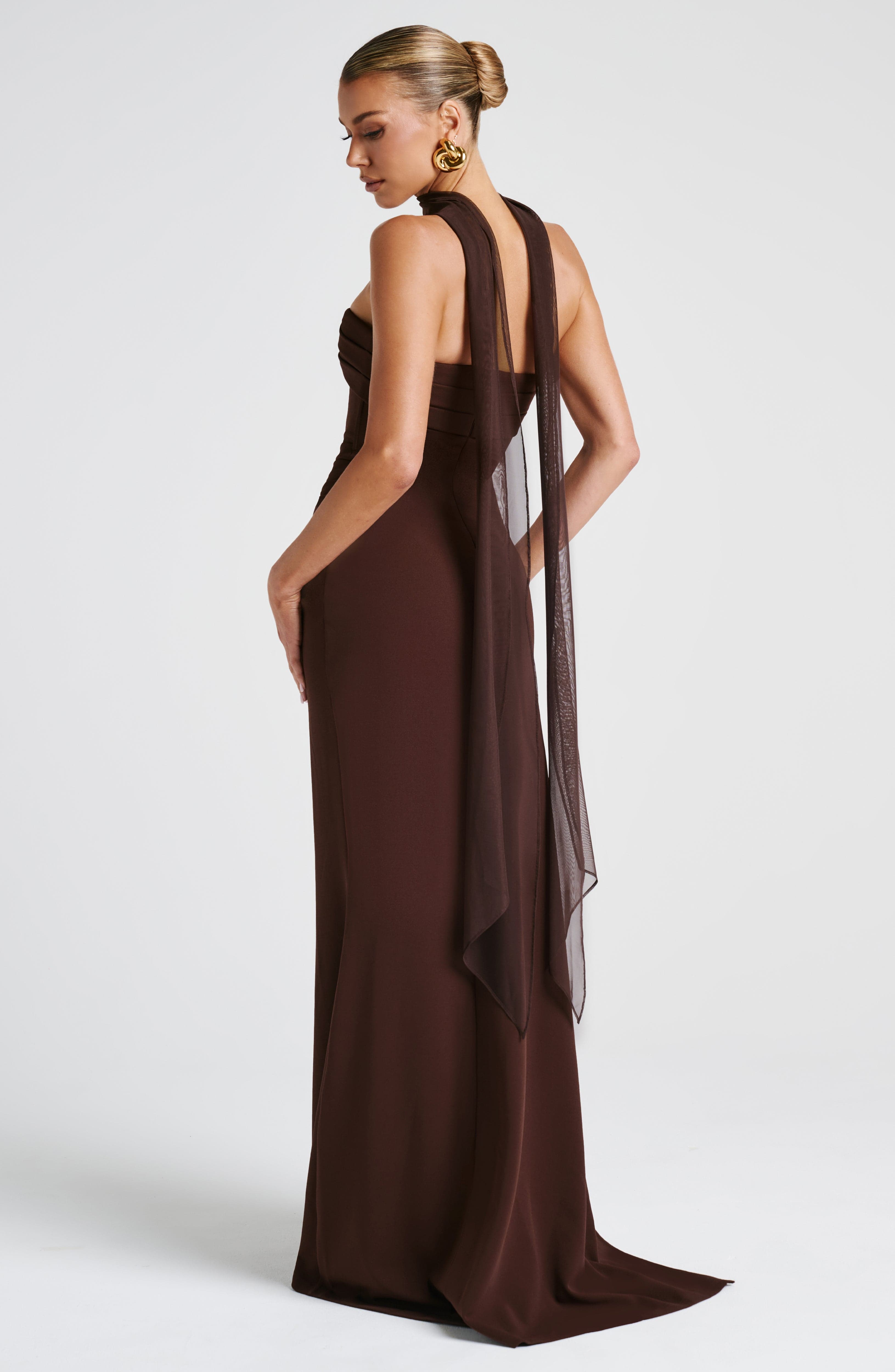 RUTH | Figurbetontes Bandeau Maxi Kleid