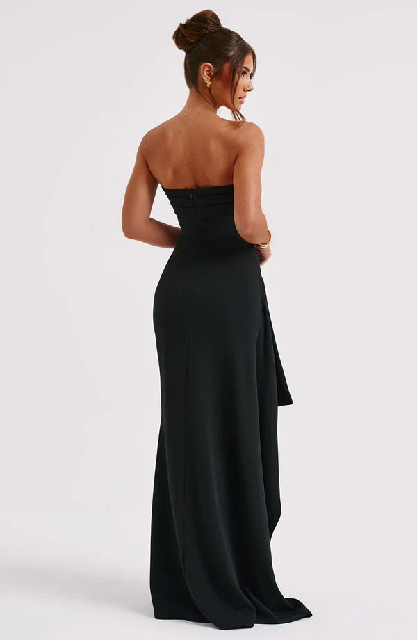 MEADOW | Glamouröses Bandeau Maxi Kleid mit Schlitz